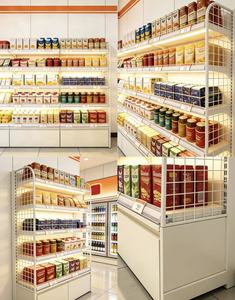 Étagère de présentation de supermarché à double face légère et perforée, 5 niveaux, revêtement en poudre époxy, étagères multifonctionnelles en métal - Product Image 6