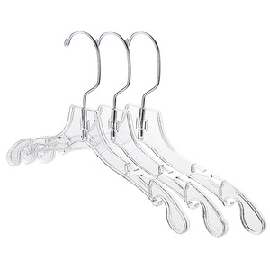 Perchas de plástico transparente para niños, perchas de cristal recicladas para ropa de adultos - Product Image 1