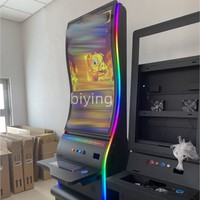Monitor táctil capacitable para juegos Pantalla LCD Pantalla curvada en S de 55 pulgadas Monitor vertical táctil 3M para gabinete de juegos de habilidad