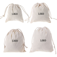 Sacs à cordon en toile recyclée blanc beige personnalisables, réutilisables avec option logo