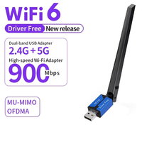 Adaptador de Red Inalámbrico USB Externo Wi-Fi 6 de Doble Banda OEM, AX900 BT 5.4, Sin Controladores, en Stock, Venta Caliente