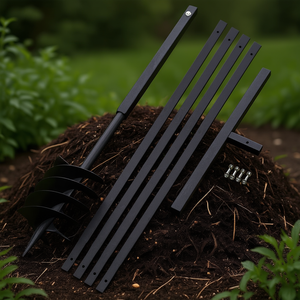 Ensemble de tarières manuelles pour compost en acier avec poignée de tarière, tube d'extension 7.09, 16 aérateurs et 4 tarières - Product Image 2