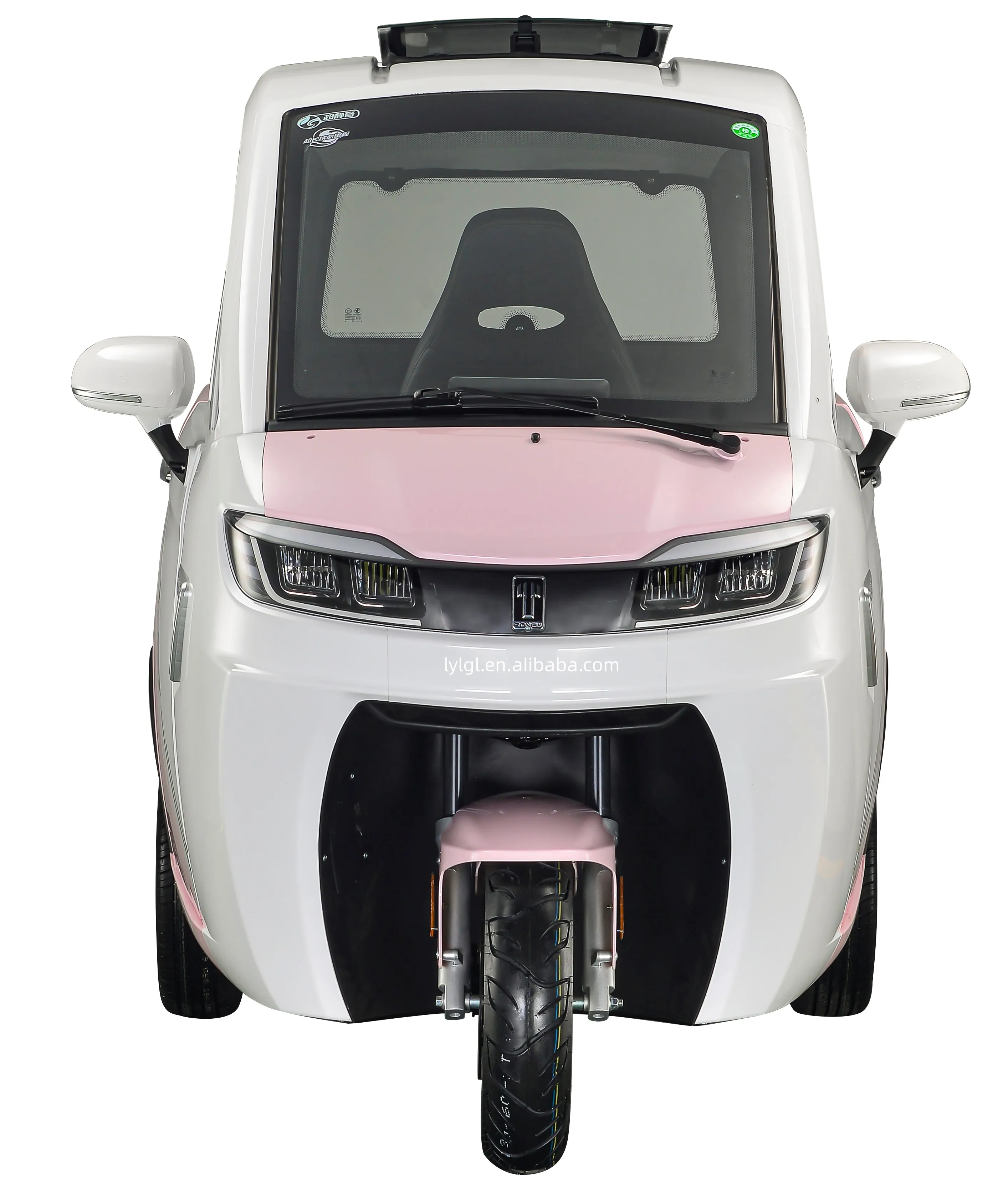 Lylgl 3-wiel Elektrische Motorfiets Auto Met Aandrijfcabine/Elektrische Scooter Ingesloten Met Passagiersstoel/Lading Driewieler Voor Volwassenen