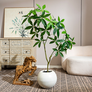 Gran estilo natural Artificial Pachira <span class=keywords><strong>Aquatica</strong></span> hierba decorativa árbol verde para el hogar Oficina para maceta al aire libre vegetación decorativa - Product Image 1