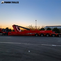 Semi Trailer Flatbed Baja Ekstensibel 30m-70m, Pengangkut Bilah Angin dengan Bolster Berputar untuk Perlindungan Bilah, Tugas Berat >80T