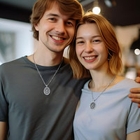 Merryshine Collier personnalisé en argent sterling 925 avec médaille de protection Saint Christophe, protecteur des voyageurs