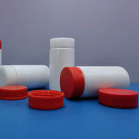 Flacon pharmaceutique carré blanc vide de 175 ml, qualité pharmaceutique, durable et étanche, en plastique HDPE, avec bouchon à vis.