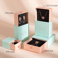Boîte à bijoux portable personnalisée, en carton rigide, avec ruban, emballage de luxe, pour bague, collier, cadeau de mariage, matériaux recyclés