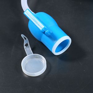 Urinoir avec tube 2000 ml, bleu, forme ovale, pour adultes et personnes âgées, portable avec couvercle - Product Image 2