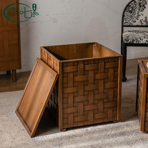 The Seventh Day Woven Coffee <b>Table</b> Wood Nesting <b>Small</b> Apartment <b>Sofa</b> Side <b>Table</b> - Product Image 4