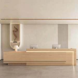 Modern Designed Wooden Panel Cash Counter Checkout Counters for Supermarket Grocery Store Mall Hotel Home Bar New Design - Product Image 6