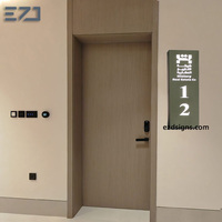 Plaque de porte personnalisée EZD en laiton avec éclairage LED pour hôtel, numéro de chambre, style résidentiel, pour hôtel arabe