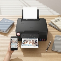 Printer Foto Ink Tank Warna Ca-non A4 G3830 USB All-in-One 4800x1200dpi Garansi 1 Tahun untuk Penggunaan Rumah dan Kantor Tersedia
