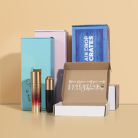Boîtes d'expédition pliables personnalisées en gros, impression de logo, emballage en papier, boîtes en carton ondulé noires pour parfums et cadeaux