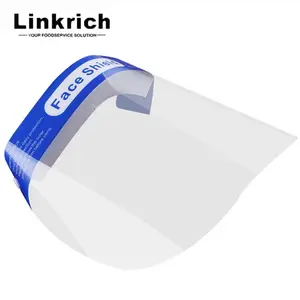 Linkrich CE Approvato per La Nave Riutilizzabile Eco PET Trasparente Della Copertura Completa di Sicurezza Visiera Visiera