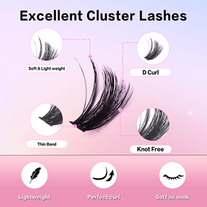 Extensions de <span class=keywords><strong>cils</strong></span> individuels FindLove DIY, 252 pièces, mélange 50P 80P, courbure D, 8-16mm, <span class=keywords><strong>cils</strong></span> segmentés naturels et volumineux - Product Image 3