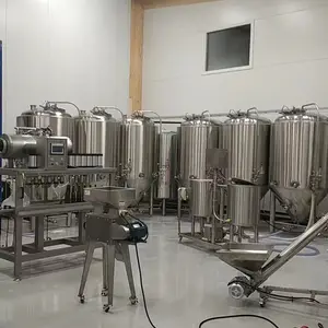 800L 8hl 7bbl thép không gỉ sưởi ấm trực tiếp 2 tàu brewhouse Pub thiết bị sản xuất bia