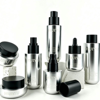 Pot de crème pour soins de la peau, flacon compte-gouttes en verre pour lotion et sérum, emballage personnalisé violet, argenté, doré, 30g, 50g, 30ml, 45ml, 100ml, 120ml, 150ml