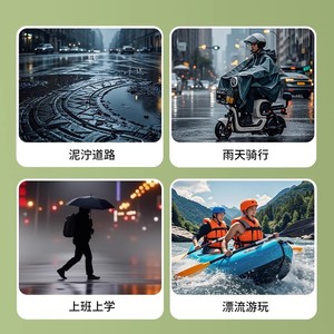 Thickened, long disposable boot covers for men and women, outdoor rainproof, waterproof, non-slip rain <b>shoe</b> covers, outdoor - Product Image 4