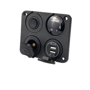 <b>USB</b> Fast Charging Indicator Panel 4 Hole Voltmeter <b>Switch</b> Combination For RV Yacht Automobile Single Phase 600V 100A IP65 ABS - Product Image 4