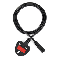 Câble d'alimentation pour ordinateur portable de 1,5 m, cordon d'alimentation britannique, 3 broches, câble de chargeur pour ordinateur portable hp, câble d'alimentation pour ordinateur portable