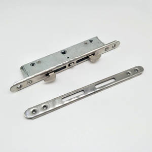 Ensemble de poignées de porte coulissante double en verre, gauche et droite, avec serrure à mortaise et cylindre à clé, en alliage d'aluminium, design traditionnel <span class=keywords><strong>THOME</strong></span> - Product Image 5