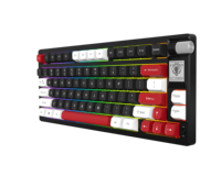 Clavier mécanique de jeu à 79 touches, structure Gasket, trois modes, avec molette, éclairage RGB à changement rapide, combinaison de couleurs