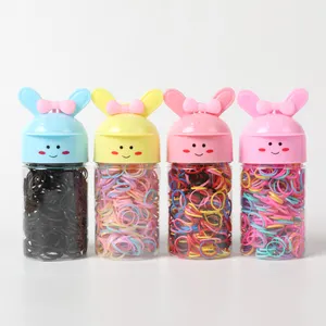 Cartoon Boxed Disposable Band Children's Hair Band Color Rubber Band Thickening Strong Pulling Constantly Hair Accessories