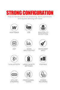 Oumeisheng-K8 Enceinte portable extérieure sans fil 5.0 en bois de 8 pouces avec batterie de plus de 10000 mAh pour téléphone portable et ordinateur - Product Image 4