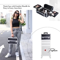 Valise à roulettes professionnelle pour maquillage, trousse de maquillage, valise pour artiste maquilleur, coiffeur