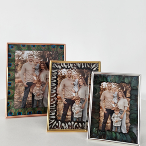 Paon fait à la main luxe velours métal plume <span class=keywords><strong>photo</strong></span> cadre <span class=keywords><strong>Photo</strong></span> pour fête maison chambre mur mariage décor anniversaire cadeau artisanat - Product Image 1