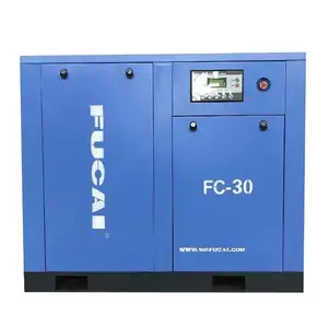 FUCAI ac stationary rotary air compressor 22kw 30hp 125 cfm industrial air compressor & parts inverter