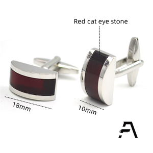 <span class=keywords><strong>Prix</strong></span> de gros Boutons de manchette en pierre œil de chat rouge pour anniversaire de mariage - Product Image 6