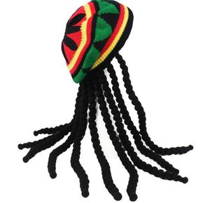 Chapeau <span class=keywords><strong>Rasta</strong></span> avec Dreadlocks Noir Hiver Chaud Bonnet Perruque en Tricot Carnaval Cosplay Costume Accessoire Pour Hommes Femmes - Product Image 2