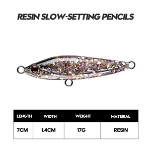 OEM 70mm 17g Harz-Sinkköder mit eingebautem Blei, Weitwurf-Hardbait mit Laser-Glitter für Salzwasserfischen - Product Image 2