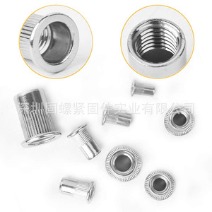 304 Stainless Steel Rivet Nut Set 205pcs Metric Thread Inserts M3 M4 M5 M6 M8 M10 Flat Head Vertical Stripe Screw Cap Box - Product Image 5