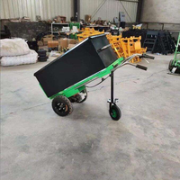 Chariot de transport électrique tout-terrain à 4 roues avec pieds de support, pour la montée et la descente des escaliers, avec fonctions avant et arrière