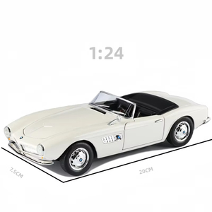 Modellino <span class=keywords><strong>Auto</strong></span> in Metallo <span class=keywords><strong>CM</strong></span> 1:24, BMW 507 Classica con Suoni e Luci, Porte Apribili, Modello Vintage Decappottabile - Product Image 1