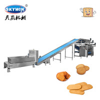 Ligne de production de biscuits à démarrage rapide 2026, machine à fabriquer des biscuits, mouleuse rotative, découpeuse avec four de boulangerie