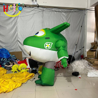 Costume de dessin animé gonflable pour défilé, gros ballons, costume de jet gonflable vert