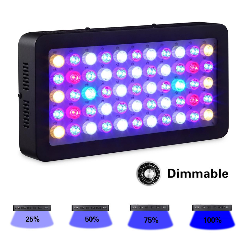 165W Dimmable LED Aquarium Light Fish Tank Marine Reef Coral Lamp