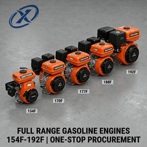 Série de moteurs à essence industriels 154F 170F 177F 188F 192F |   <span class=keywords><strong>Moteur</strong></span> 4 temps refroidi par air de 2,5 CV à 17 CV pour motoculteur, générateur, pompe à eau - Product Image 1