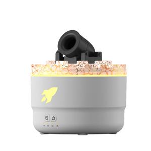 Colorful Mini Electric Plastic Ultrasonic Volcano Aromatherapy 200ml Household LED Flame Essential Oil Diffuser App-Controlled - Product Image 1