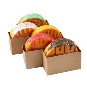 Modèle de pain en PU à rebond lent, simulation de croissant, anneau de confiture, accessoires alimentaires pour la décoration de boulangerie - Product Image 1