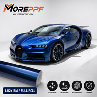 Film de protection transparent en TPU à changement de couleur bleu gentiane : Résilience supérieure, résistant aux taches, anti-rayures et anti-fissures 7,5 mil