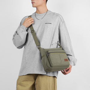 Offre Spéciale – Sacs Bandoulière Homme Multifonctionnels en Toile Noire Tendance pour Affaires - Product Image 6