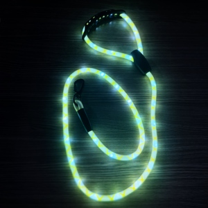 2025 nuevo diseño RGB tipo C LED correa de perro patrón a cuadros decoración de plumas seguridad resistente al agua luz intermitente estilo Simple - Product Image 6