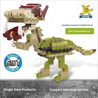 Xingle Kids - Jouet éducatif sûr pour enfants - Série dinosaures - Modèle en plastique ABS - Ensemble de blocs de construction DIY - Unisexe - Multi-âges