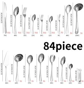 Offre Spéciale : Ensemble de Couverts 72 Pièces, Service de Table 84 Pièces en Acier Inoxydable avec Étui - Product Image 3
