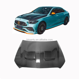 Nouveau capot en fibre de carbone pour Mercedes-Benz Classe C W206, finition brillante, couvercle de capot moteur à visser - Product Image 1